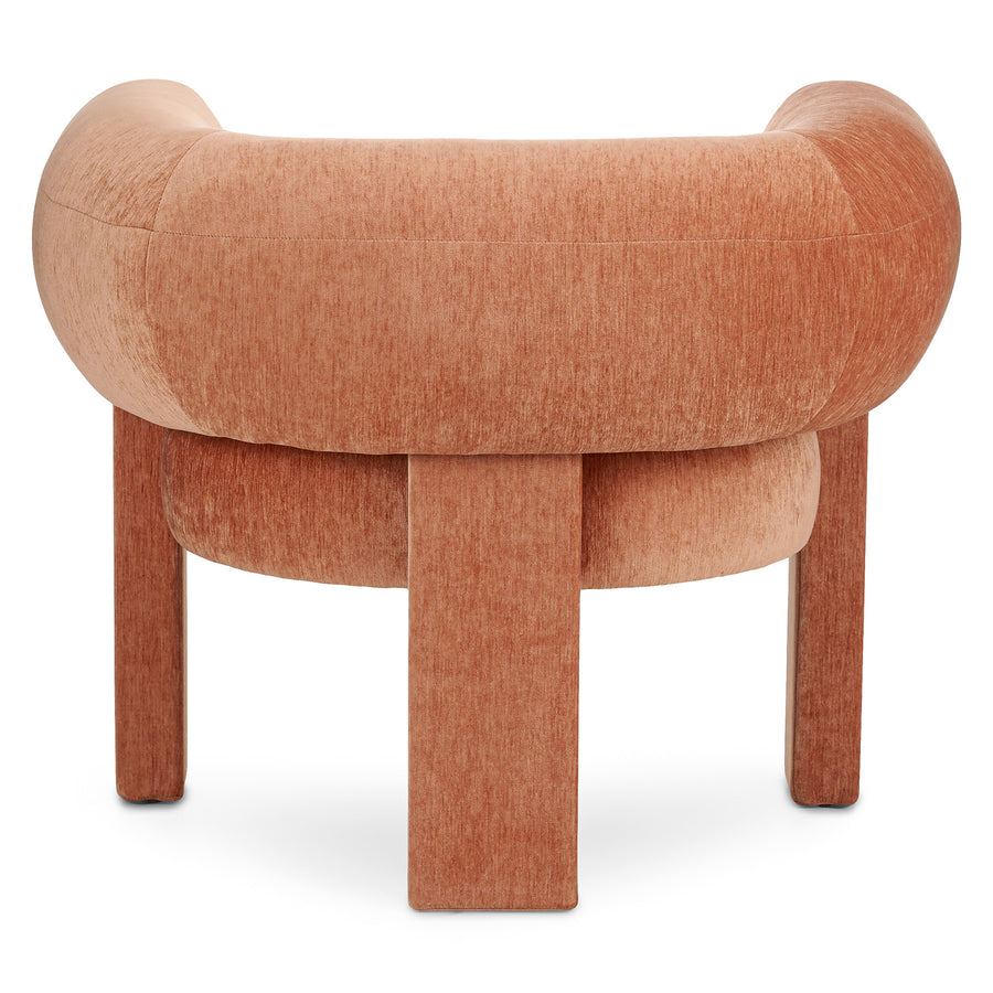 Versy Fabric Lounge Chair In Vivid Orange Colour - Febonic Living