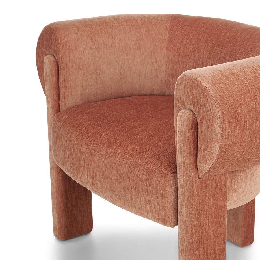 Versy Fabric Lounge Chair In Vivid Orange Colour - Febonic Living