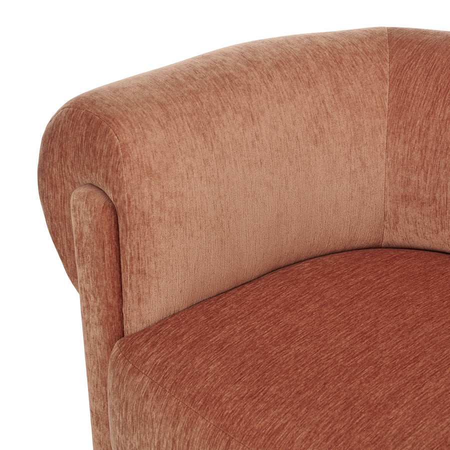 Versy Fabric Lounge Chair In Vivid Orange Colour - Febonic Living