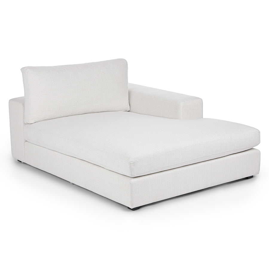 Beta Fabric Rhs Chaise Lounger In Ivory Cream Colour - Febonic Living
