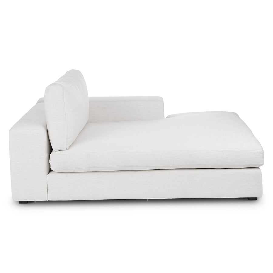 Beta Fabric Rhs Chaise Lounger In Ivory Cream Colour - Febonic Living