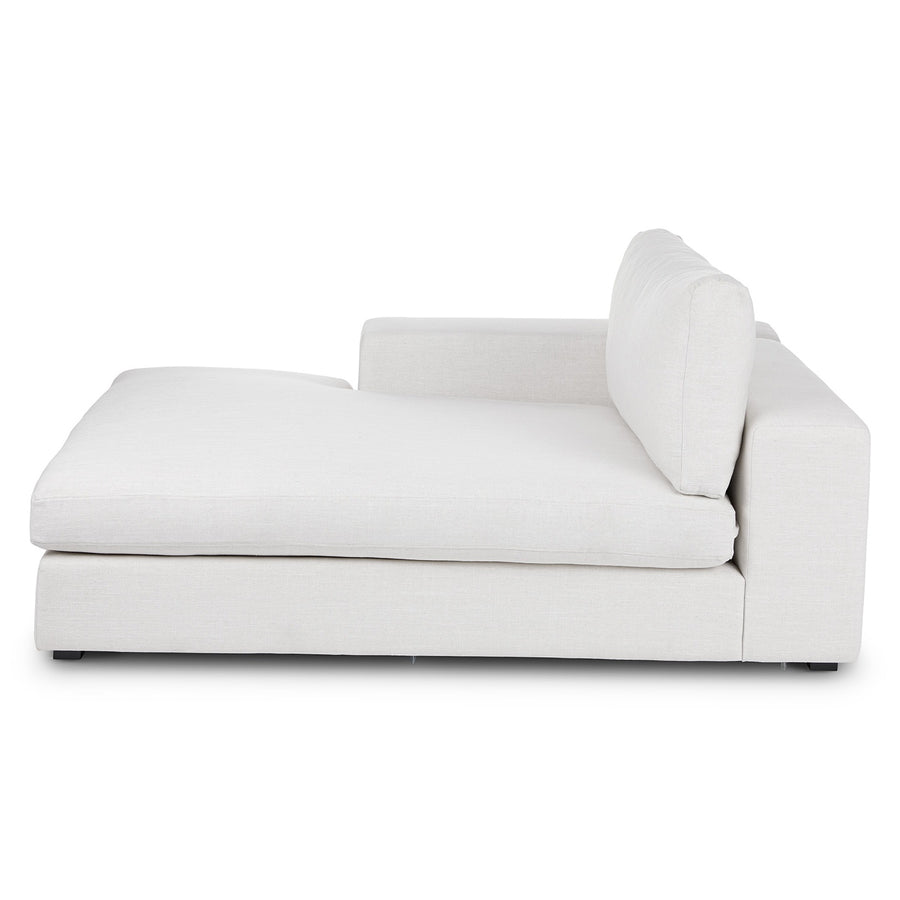 Beta Fabric Lhs Chaise Lounger In Ivory Cream Colour - Febonic Living