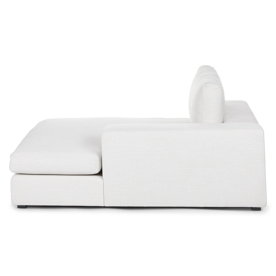 Beta Fabric Rhs Chaise Lounger In Ivory Cream Colour - Febonic Living