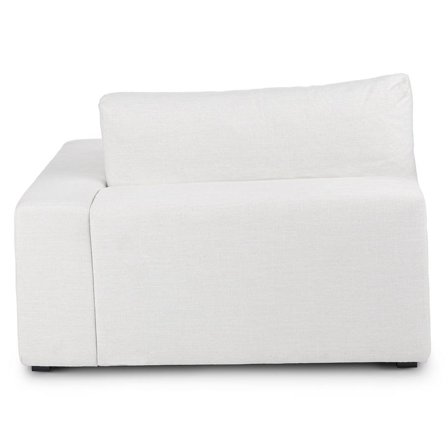 Beta Fabric Rhs Chaise Lounger In Ivory Cream Colour - Febonic Living