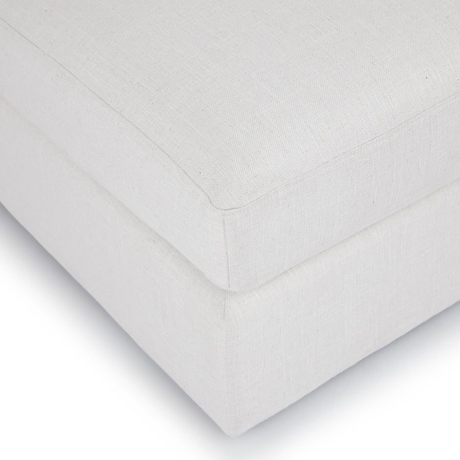 Beta Fabric Lhs Chaise Lounger In Ivory Cream Colour - Febonic Living