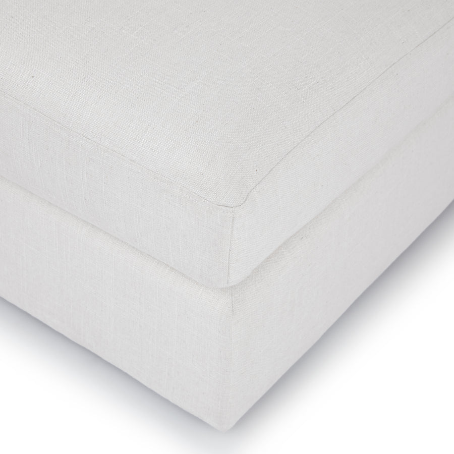 Beta Fabric Chaise Lounger In Ivory Cream Colour - Febonic Living