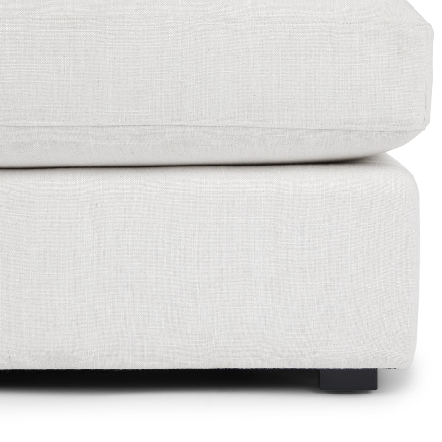 Beta Fabric Chaise Lounger In Ivory Cream Colour - Febonic Living