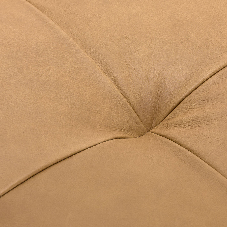 Sven Leatherette Chaise Lounger In Brown Colour - Febonic Living