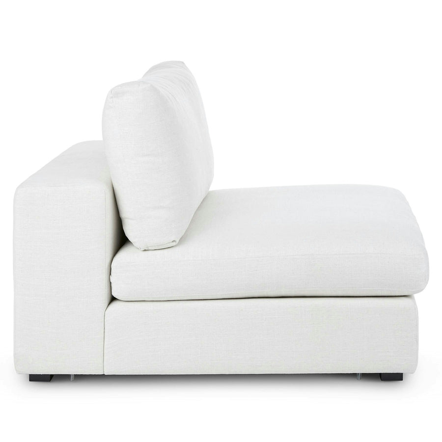 Beta Fabric Chaise Lounger In Ivory Cream Colour - Febonic Living