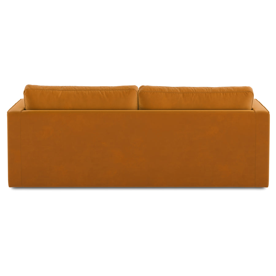 Sven Velvet 3 Seater Folding Sofa Bed In Tangerine Orange Colour - Febonic Living