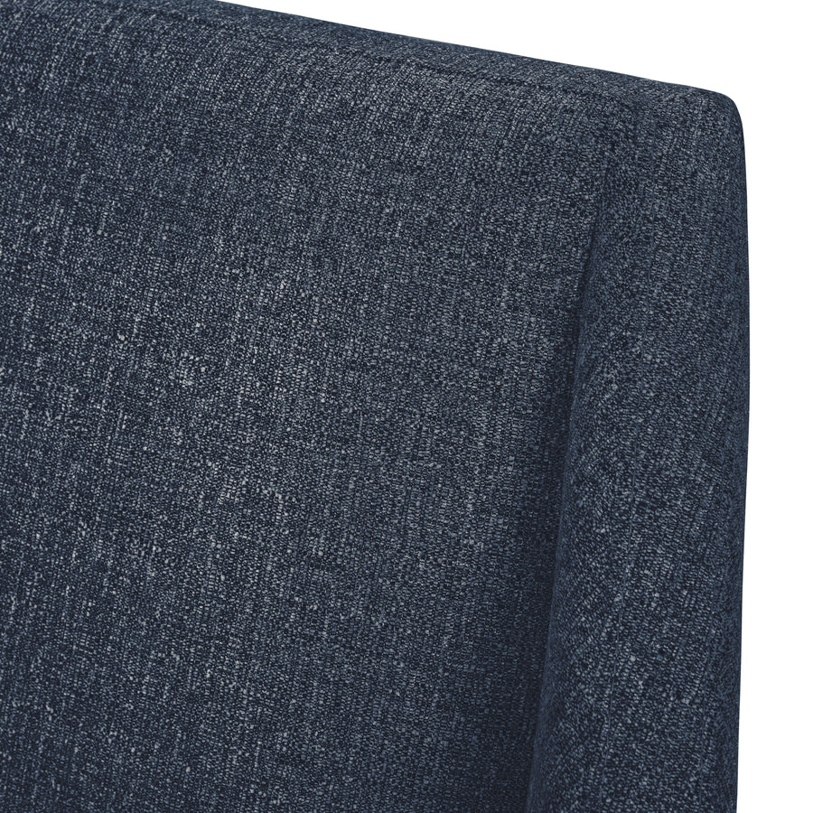 Angle Fabric Lounge Chair In Denim Blue Colour - Febonic Living