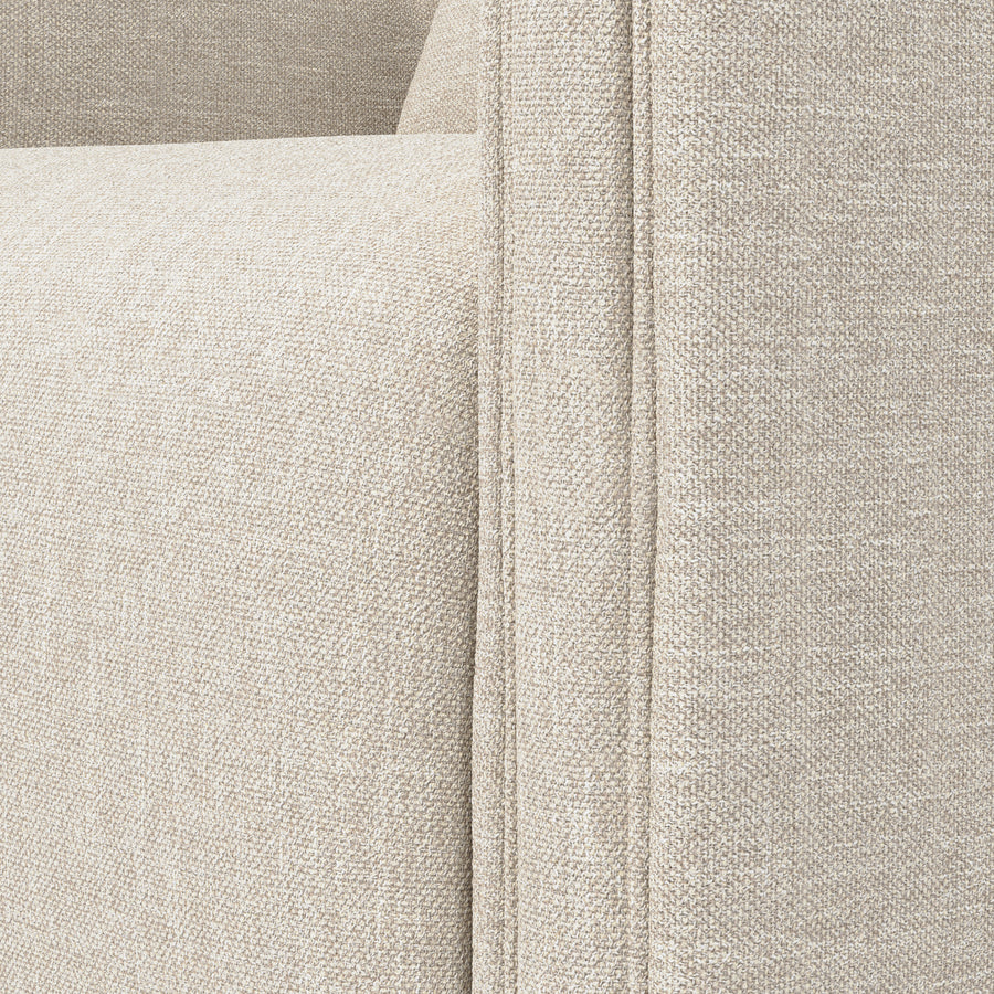 Winslow Fabric Lounge Chair In Ivory Cream Colour - Febonic Living