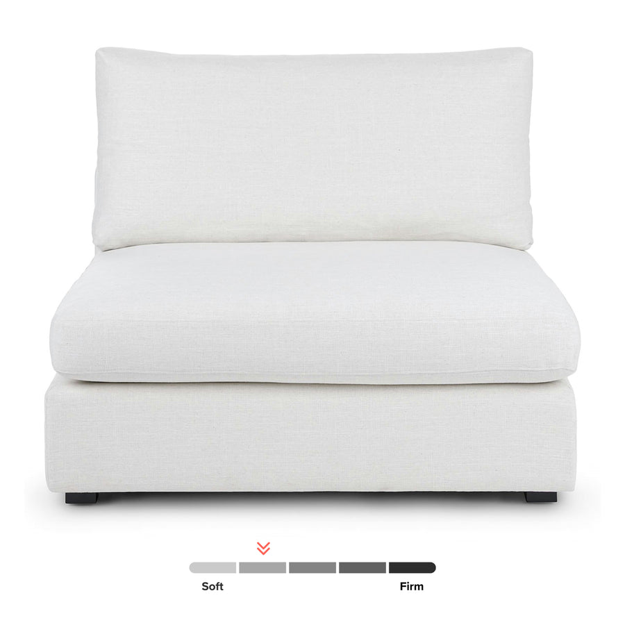 Beta Fabric Chaise Lounger In Ivory Cream Colour - Febonic Living