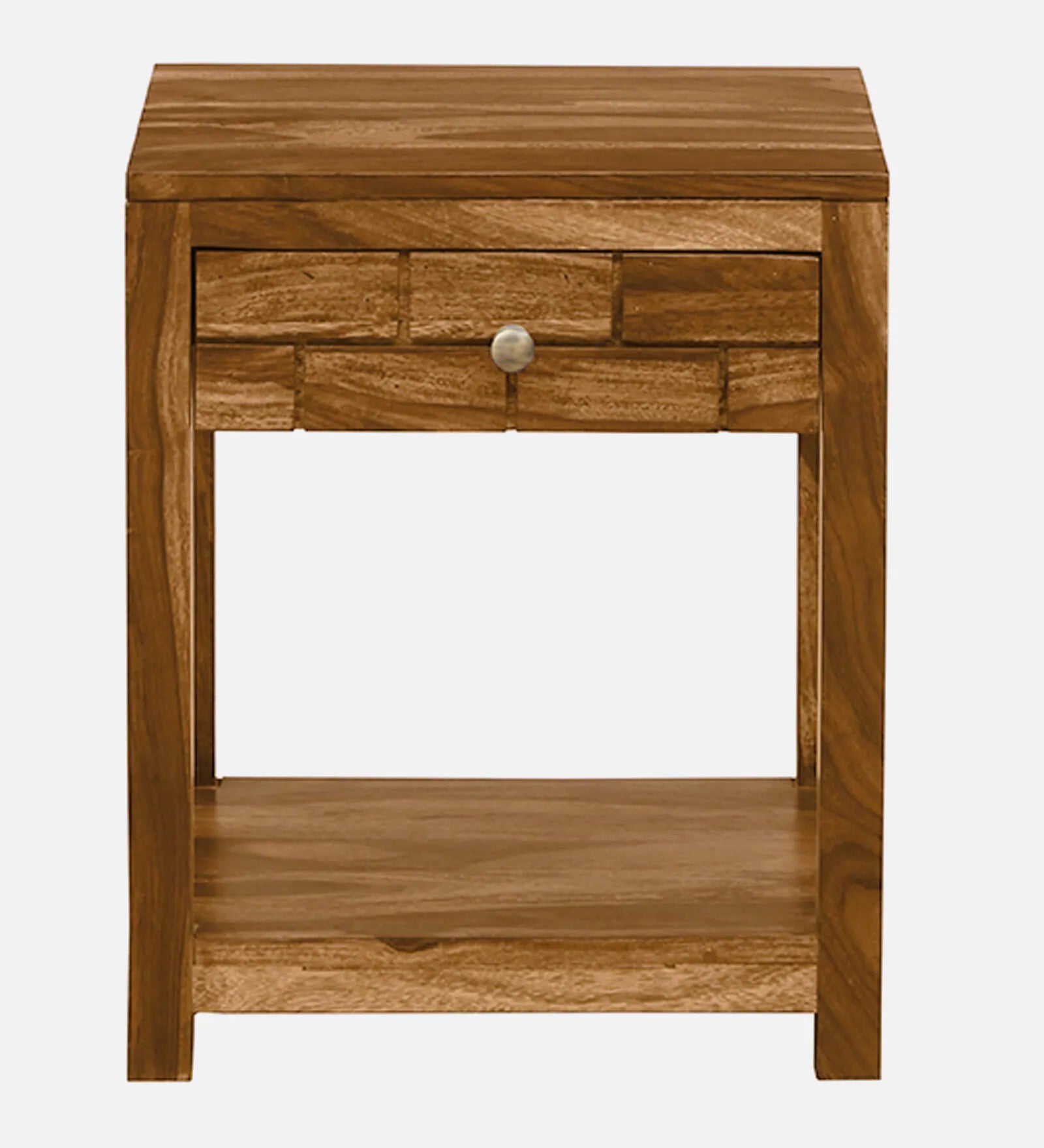 Imani Sheesham Wood Bedside Table In Rustic Teak Finish - Febonic Living