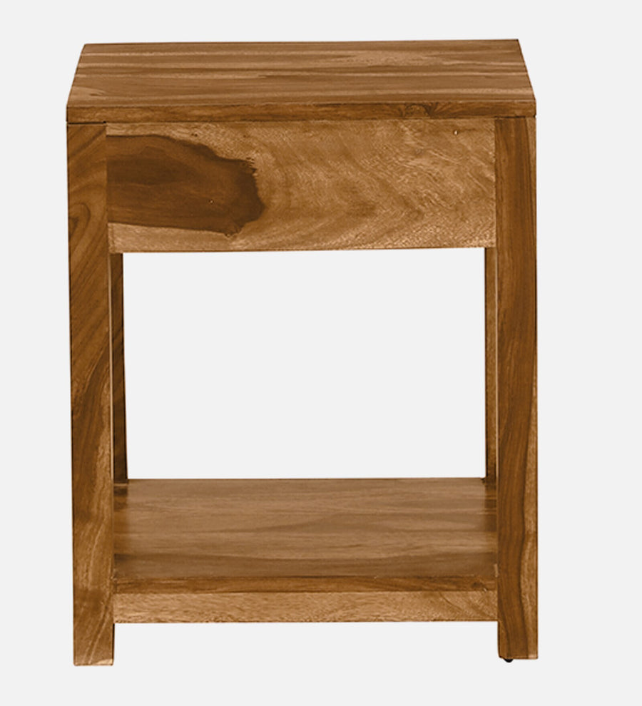Imani Sheesham Wood Bedside Table In Rustic Teak Finish - Febonic Living