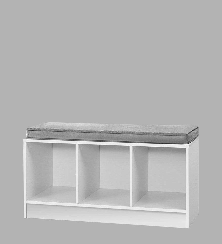 Zaire Shoe Rack In Frosty White Finish - Febonic Living