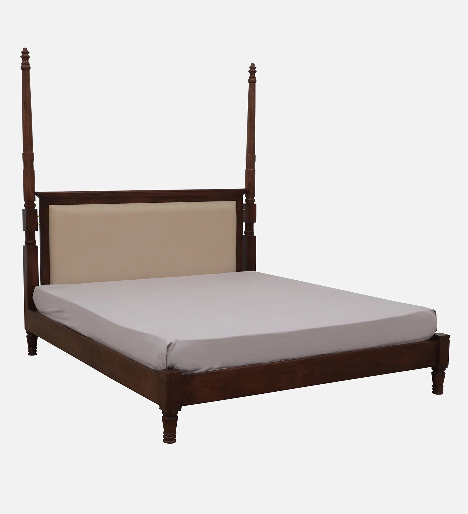 Trier Solid Wood King Size Bed in Tubbaq Finish - Febonic Living