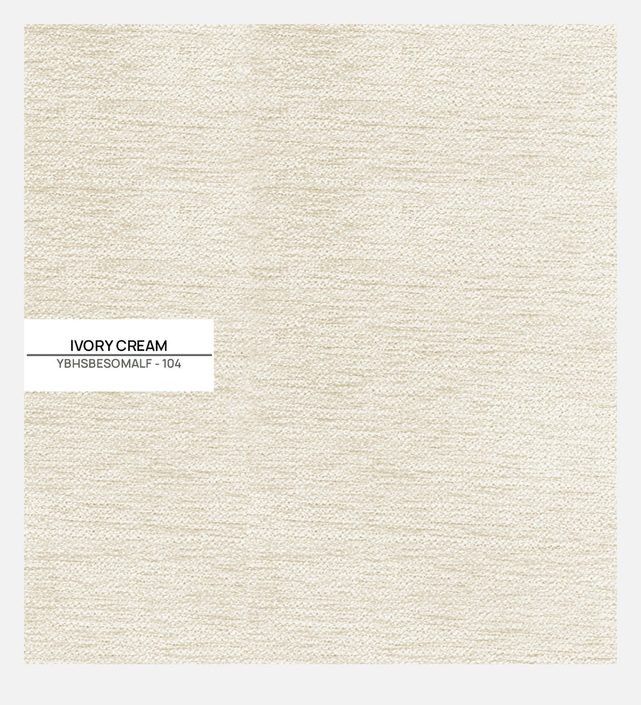 Nigar Fabric 1 Seater Sofa In Ivory Beige Colour - Febonic Living