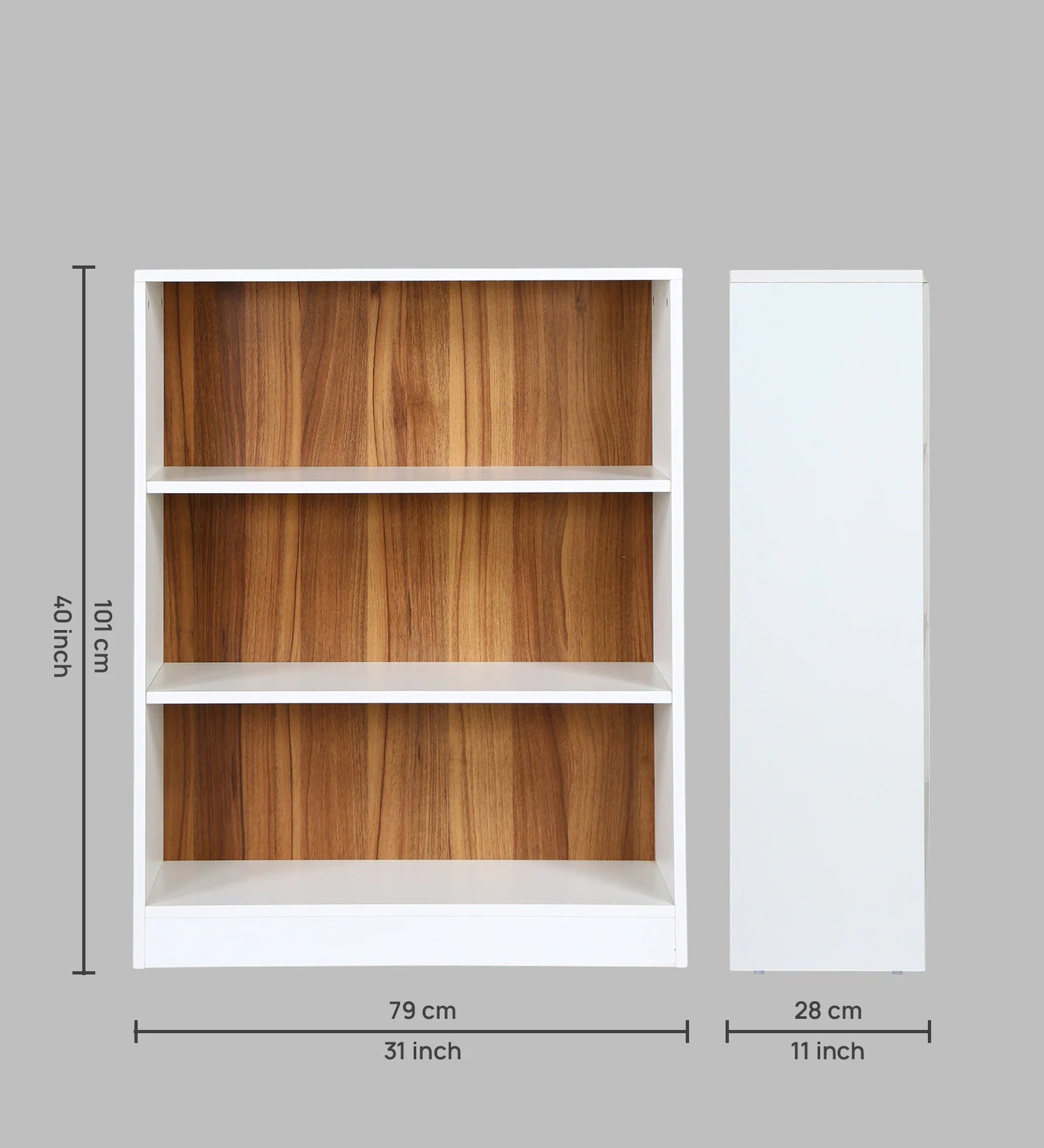 Kibo Book Shelf in Frosty White Finish
