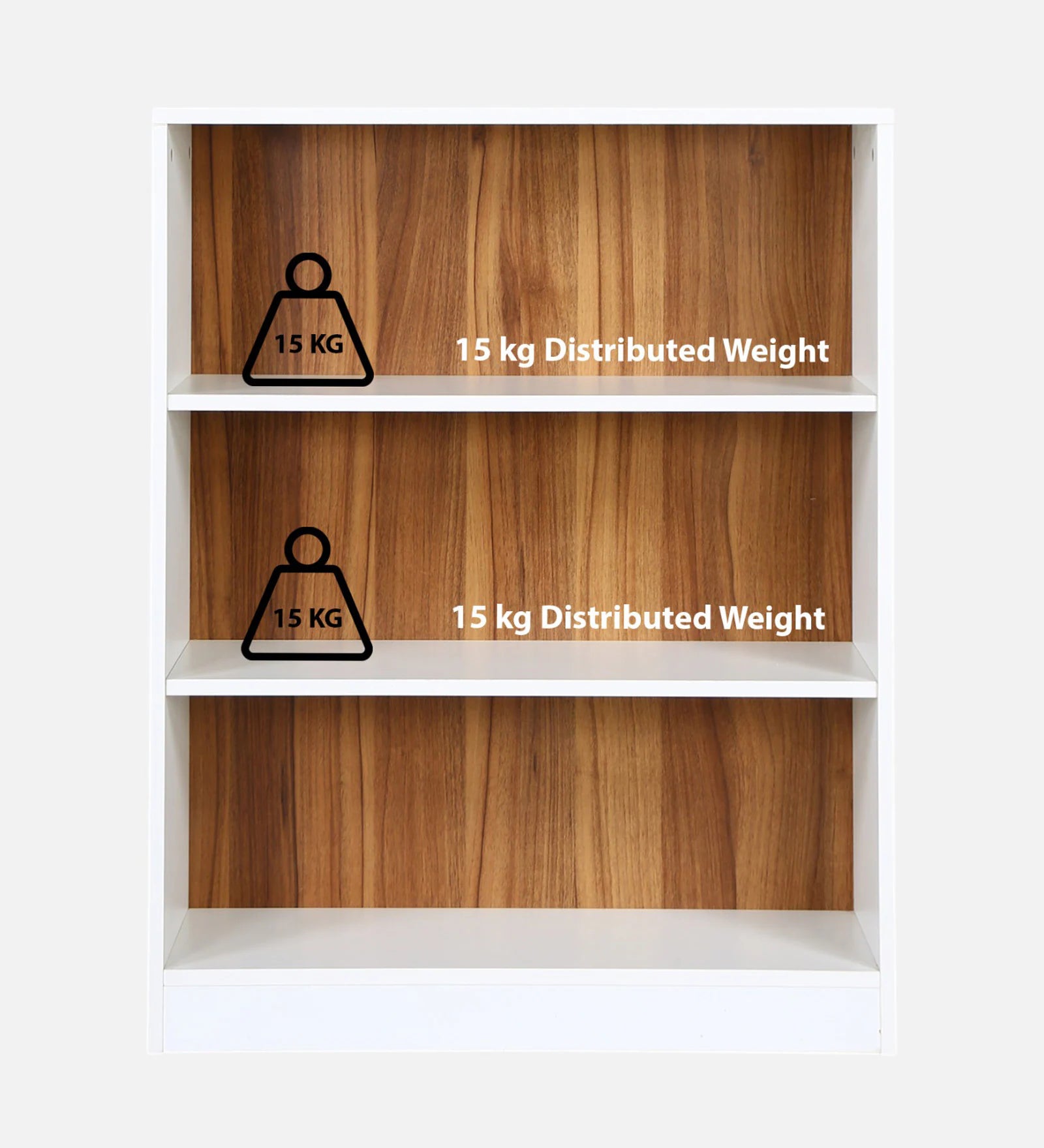 Kibo Book Shelf in Frosty White Finish