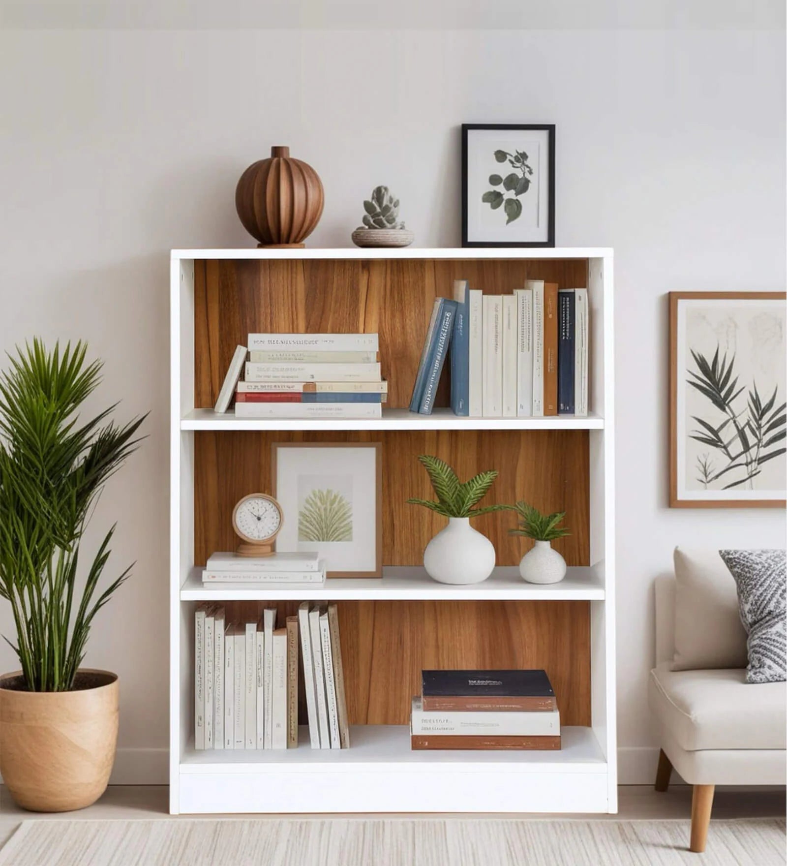 Kibo Book Shelf in Frosty White Finish