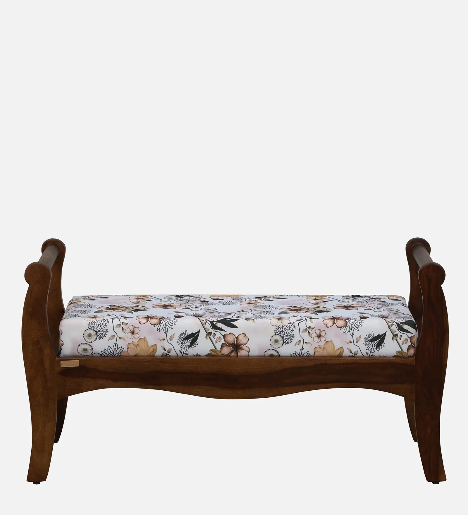 Zelda Sheesham Wood Recamier in Provincial Teak Finish - Febonic Living