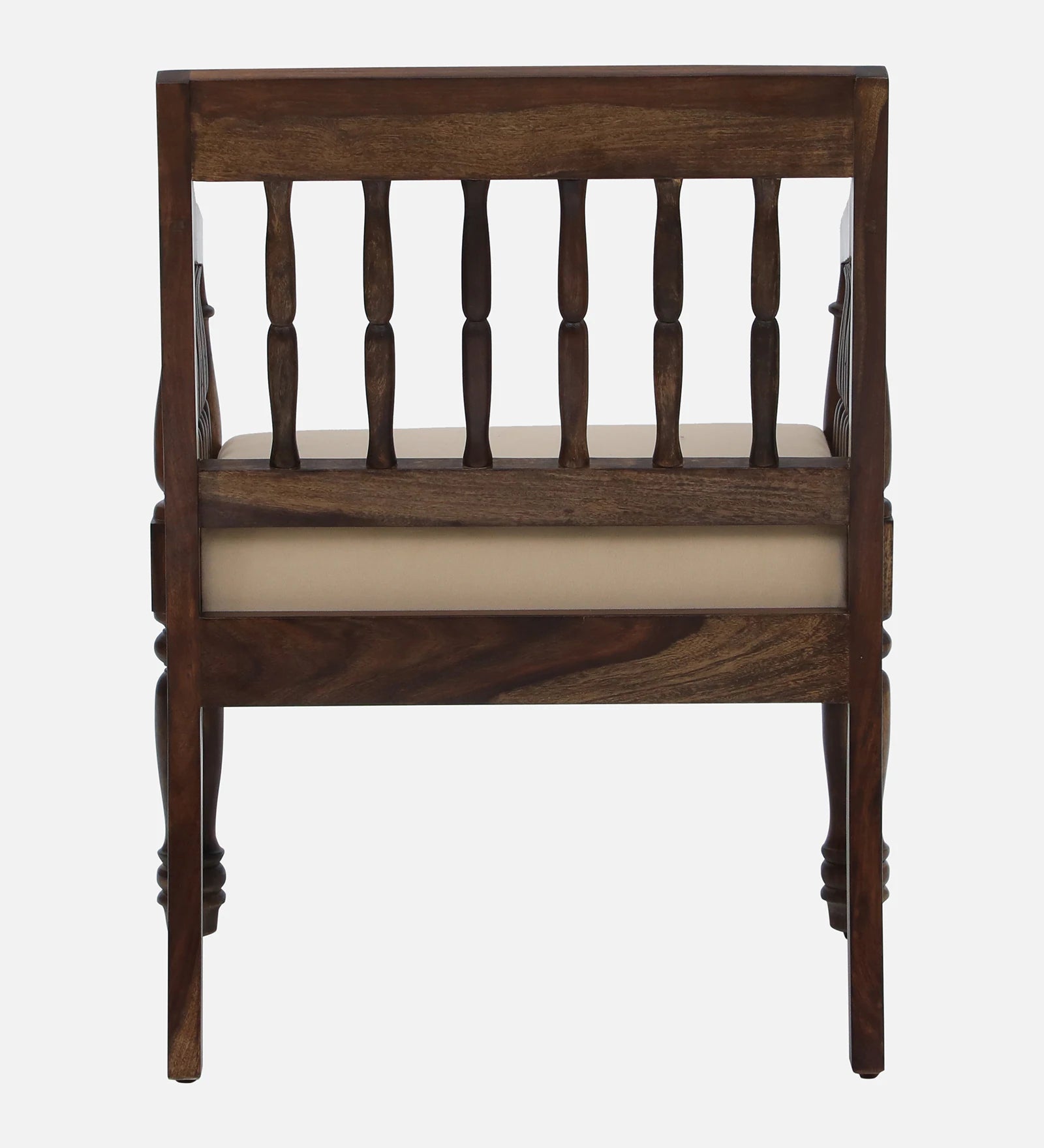 Omat Sheesham Wood 1 Seater Sofa In Provincial Teak Finish - Febonic Living
