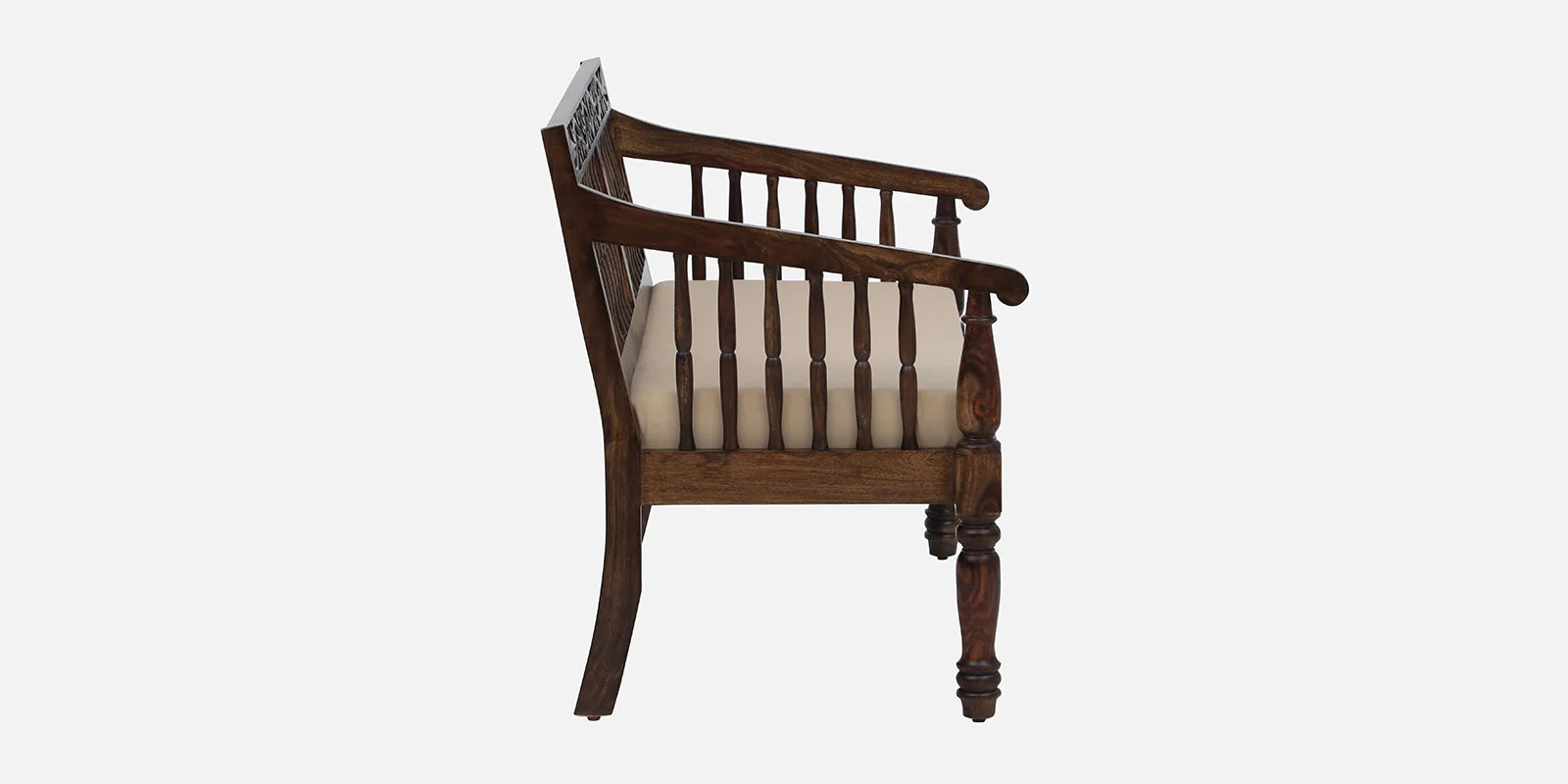Omat Sheesham Wood 2 Seater Sofa In Provincial Teak Finish - Febonic Living