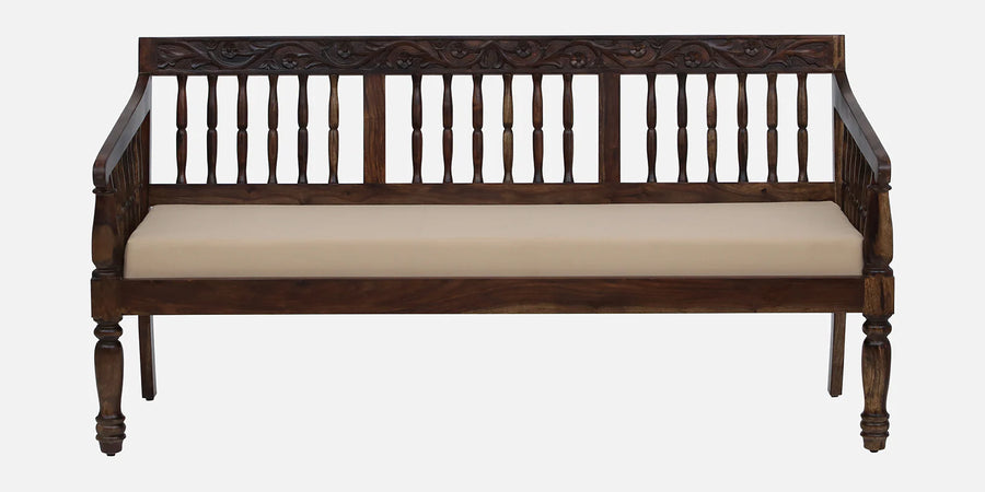 Omat Sheesham Wood 3 Seater Sofa In Provincial Teak Finish - Febonic Living