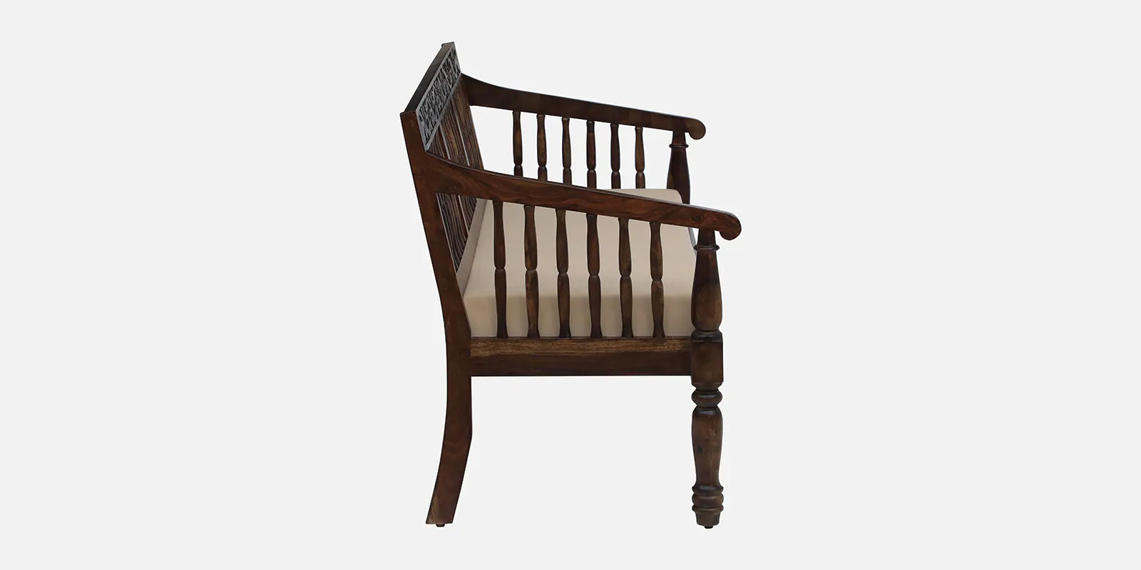 Omat Sheesham Wood 3 Seater Sofa In Provincial Teak Finish - Febonic Living