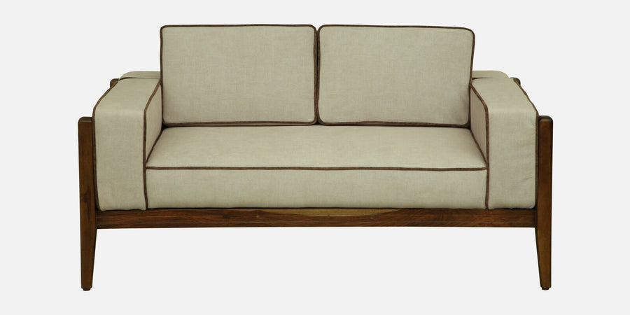 Gildin Sheesham Wood 2 Seater Sofa In Beige Colour - Febonic Living