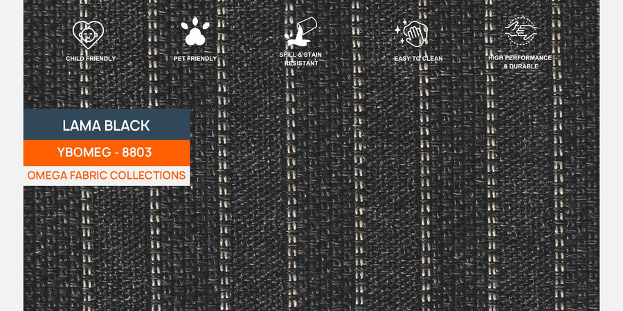 Baley Fabric 3 2 1 Sofa Seater Sofa In Lama Black Colour - Febonic Living