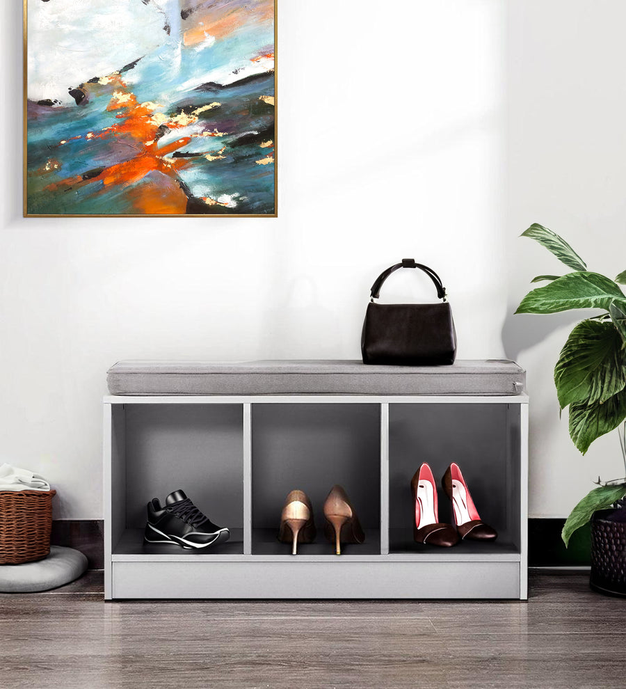 Zaire Shoe Rack In Frosty White Finish - Febonic Living