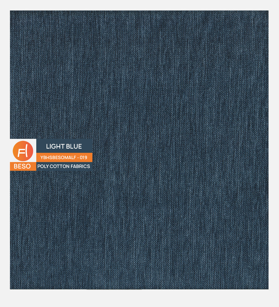 Benjamin Fabric 1 Seater Sofa In Light Blue Colour - Febonic Living