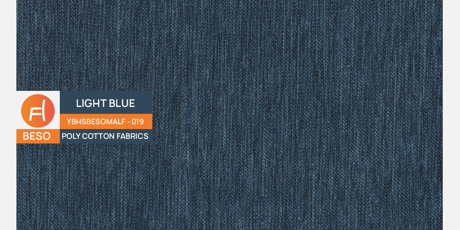 Derado Fabric 3 Seater Sofa In Light Blue Colour - Febonic Living