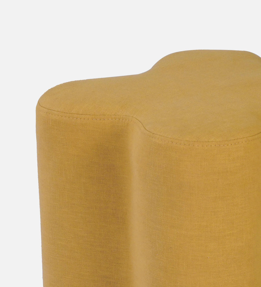 Toby Fabric Pouffe In Bold Yellow Colour - Febonic Living