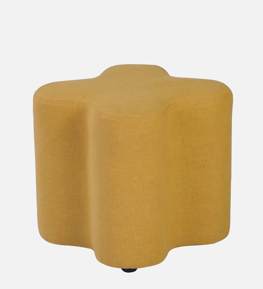 Toby Fabric Pouffe In Bold Yellow Colour - Febonic Living