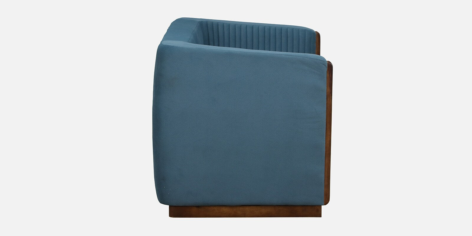 Jisma Sheesham Wood 2 Seater Sofa In Blue Colour - Febonic Living