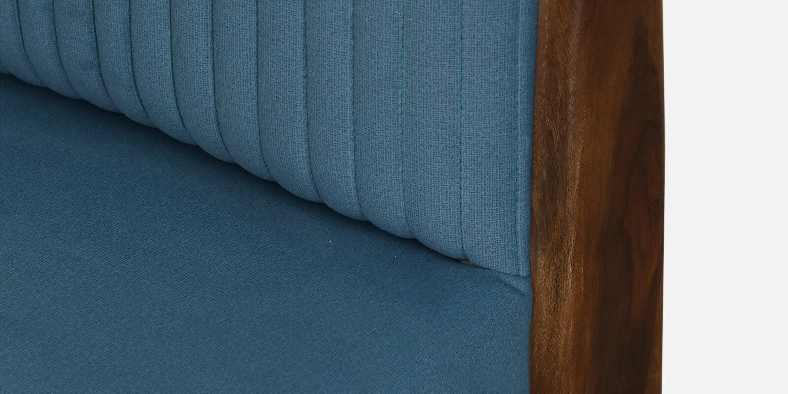 Jisma Sheesham Wood 2 Seater Sofa In Blue Colour - Febonic Living
