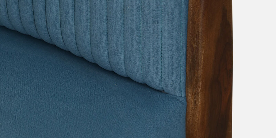Jisma Sheesham Wood 2 Seater Sofa In Blue Colour - Febonic Living