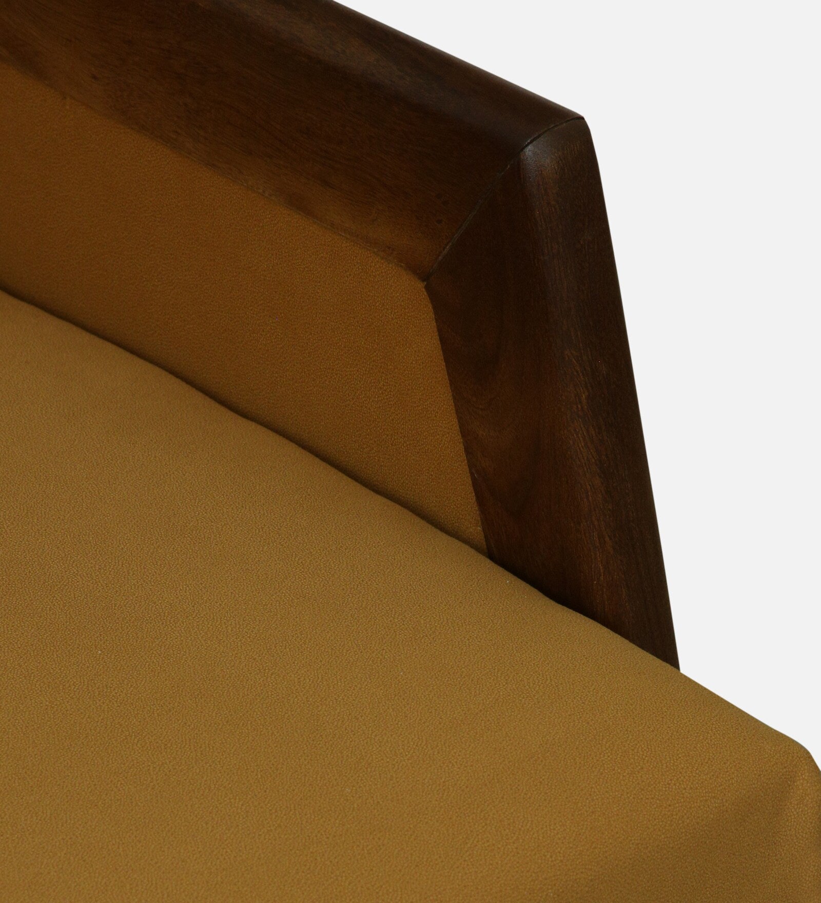 Opal Sheesham Wood 1 Seater Sofa In Mustard Colour