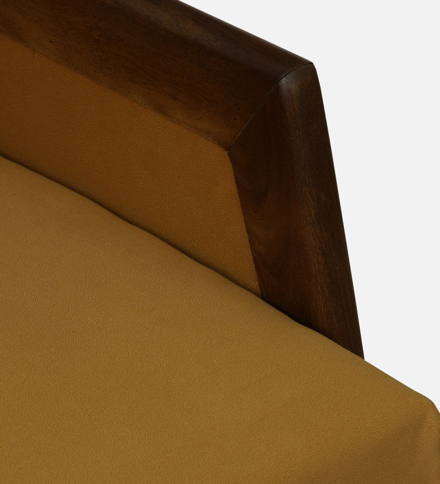 Opal Sheesham Wood 1 Seater Sofa In Mustard Colour - Febonic Living