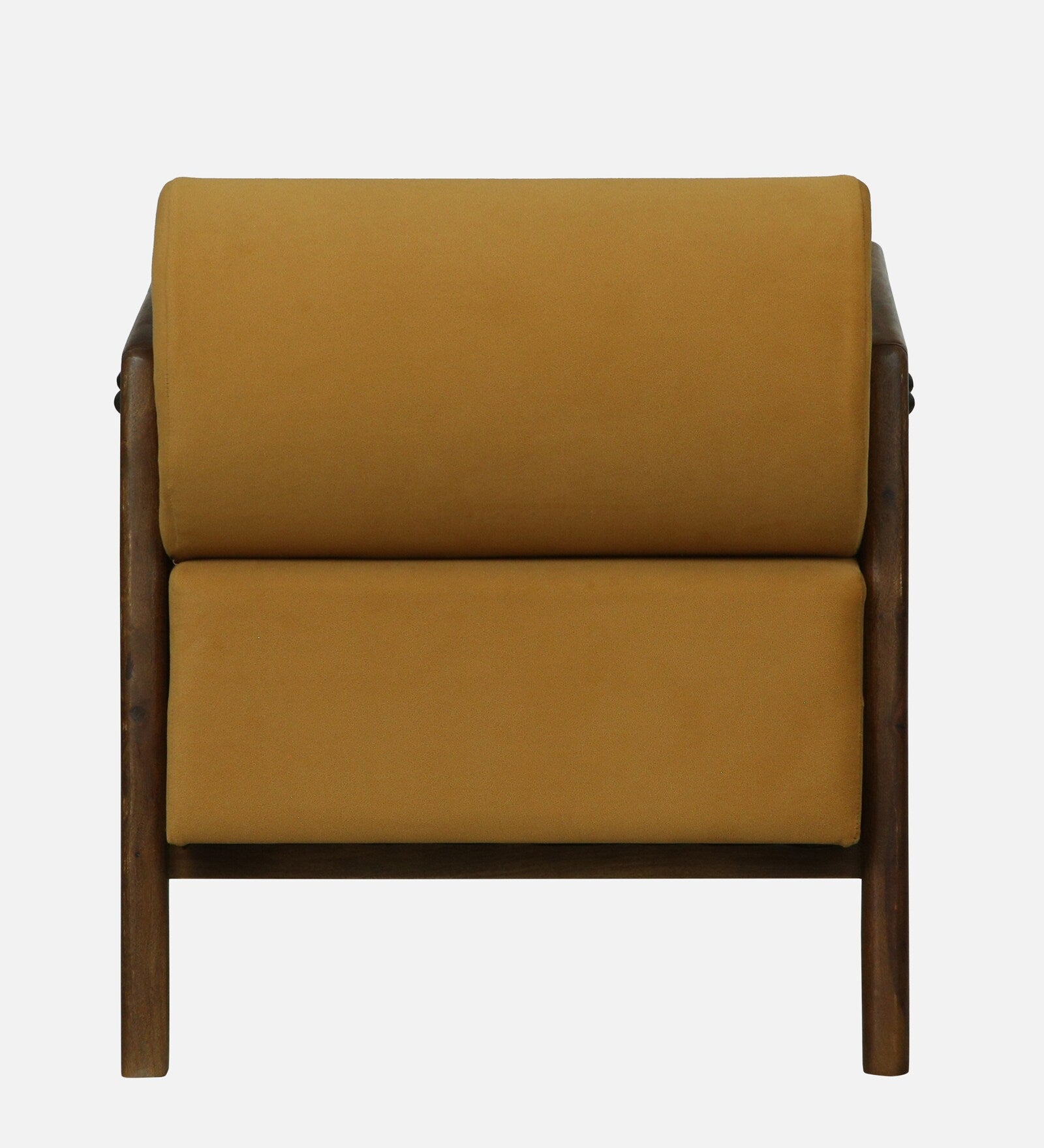 Opal Sheesham Wood 1 Seater Sofa In Mustard Colour