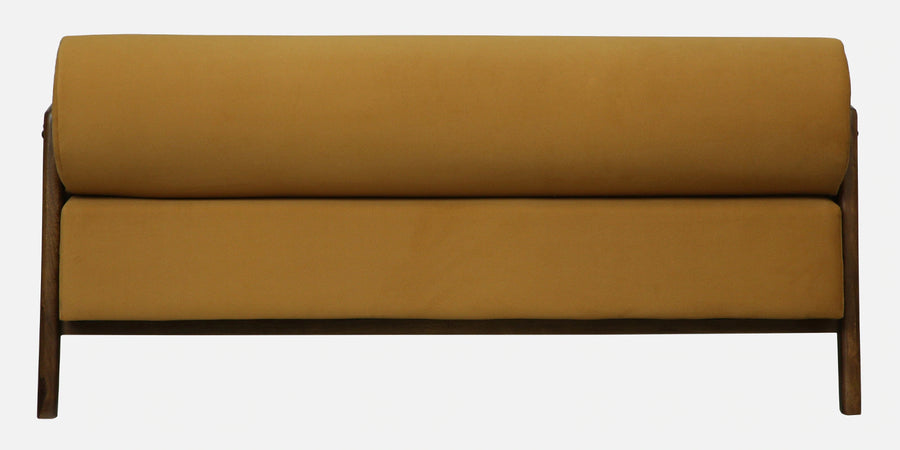 Opal Sheesham Wood 3 Seater Sofa In Mustard Colour - Febonic Living