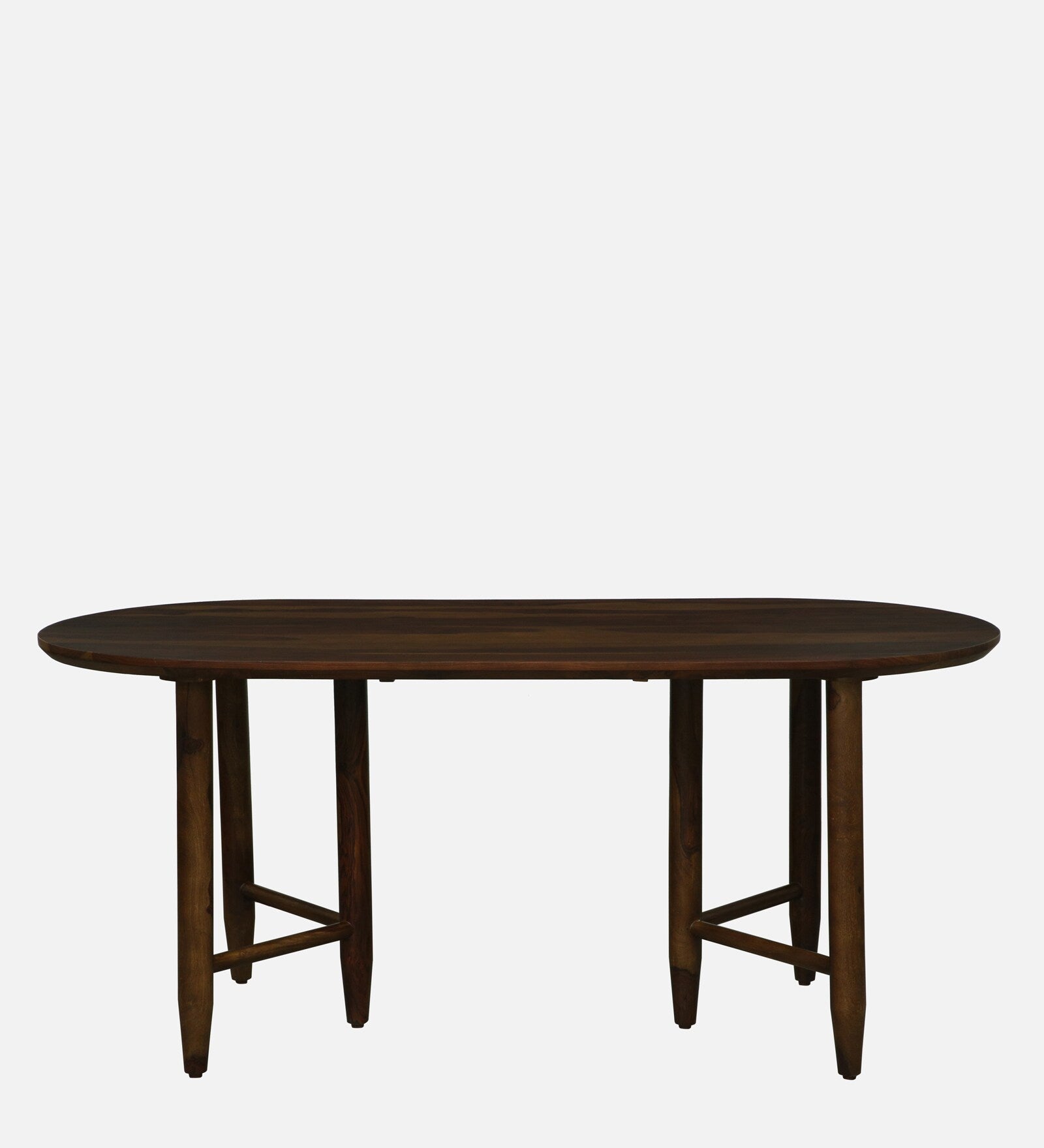 Mayer Sheesham Oval Wood 6 Seater Dining Set With Bench In Provincial Teak Finish - Febonic Living
