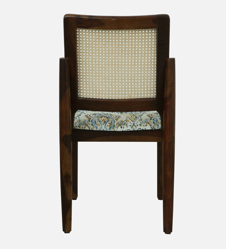 Mayer Sheesham Wood 4 Seater Dining Set With Marble Top In Provincial Teak Finishh - Febonic Living