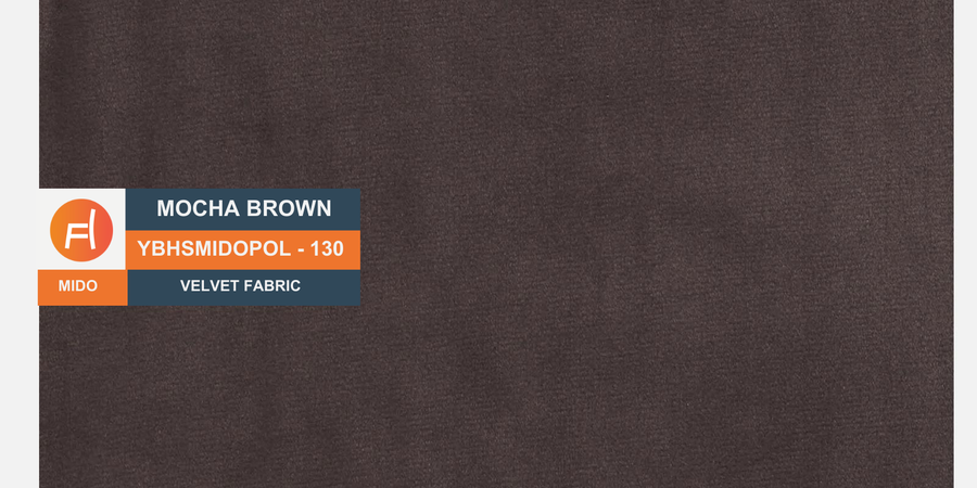 Freedom Velvet 6 Seater Lhs Corner Sofa In Mocha Brown Colour With Ottoman - Febonic Living