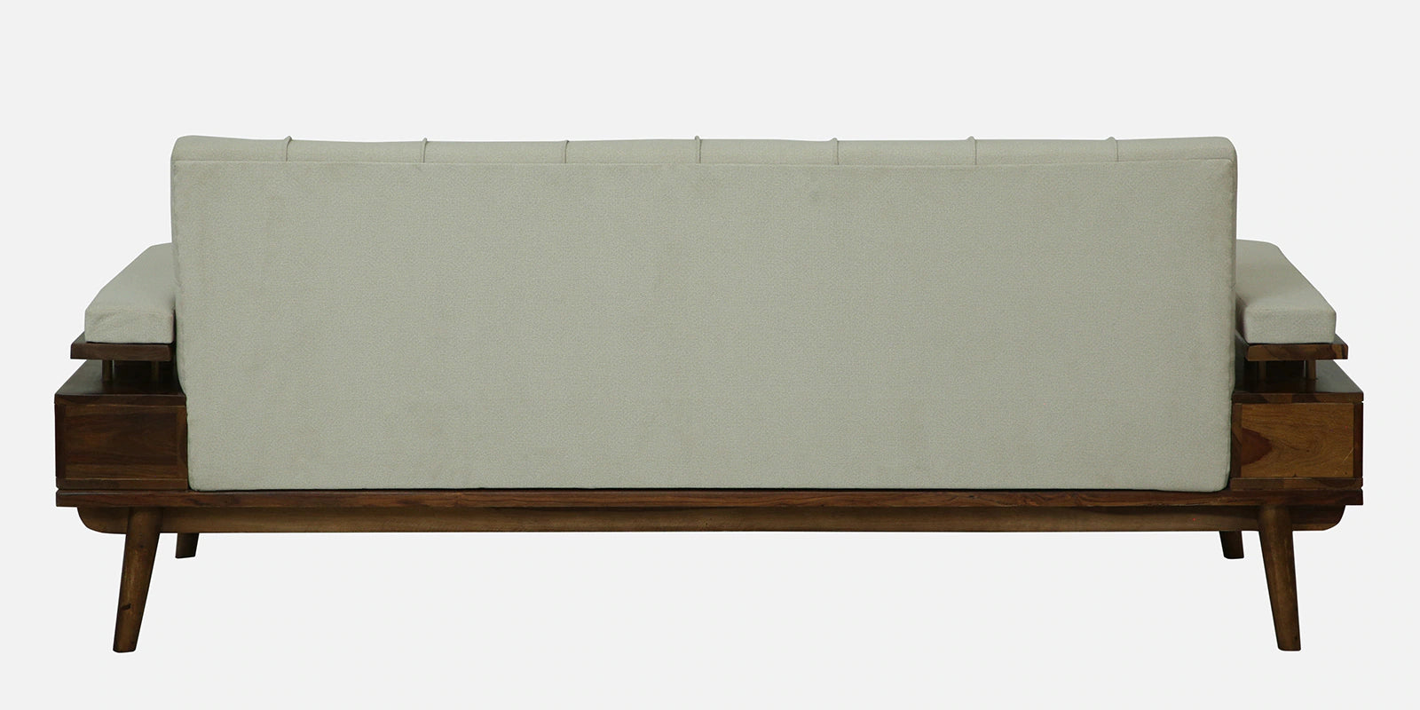 Seravu Sheesham Wood 3 Seater Sofa In Beige Colour