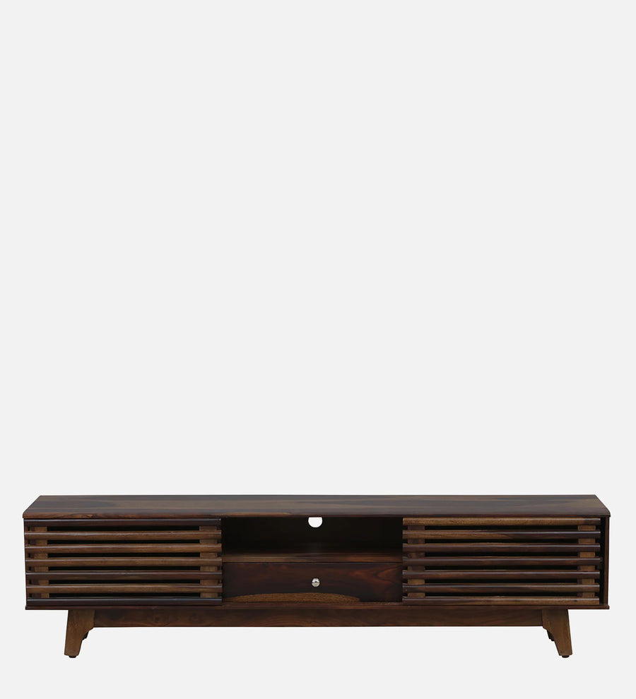 Amman Sheesham Wood TV Console In Scratch Resistant Provincial Teak Finish For TV's Upto 65 In - Febonic Living