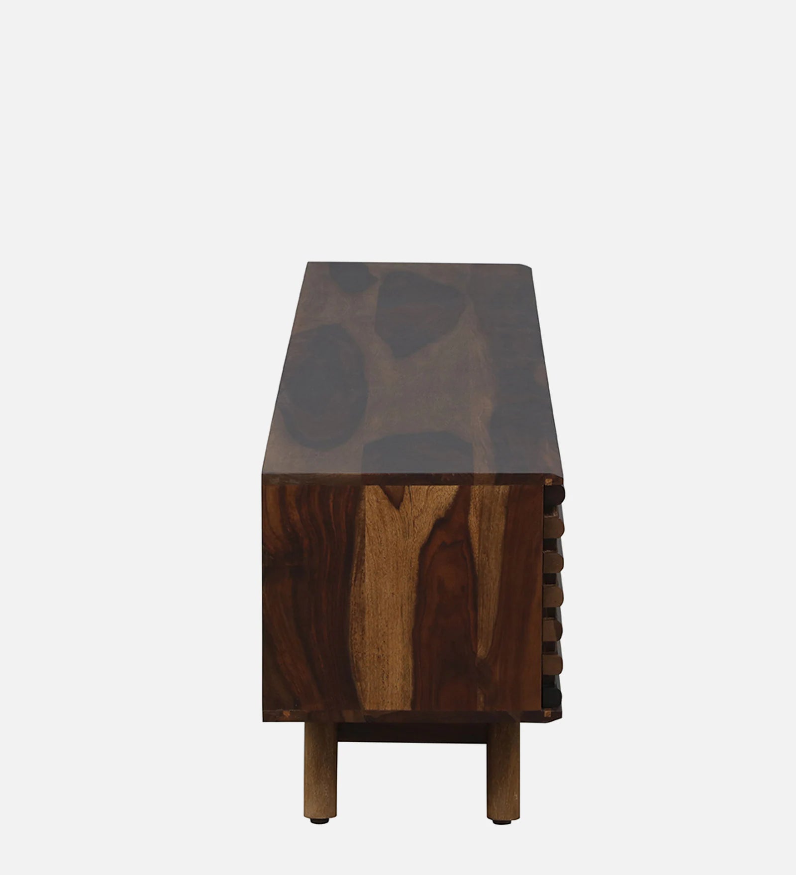 Amman Sheesham Wood TV Console In Scratch Resistant Provincial Teak Finish For TV's Upto 65 In - Febonic Living